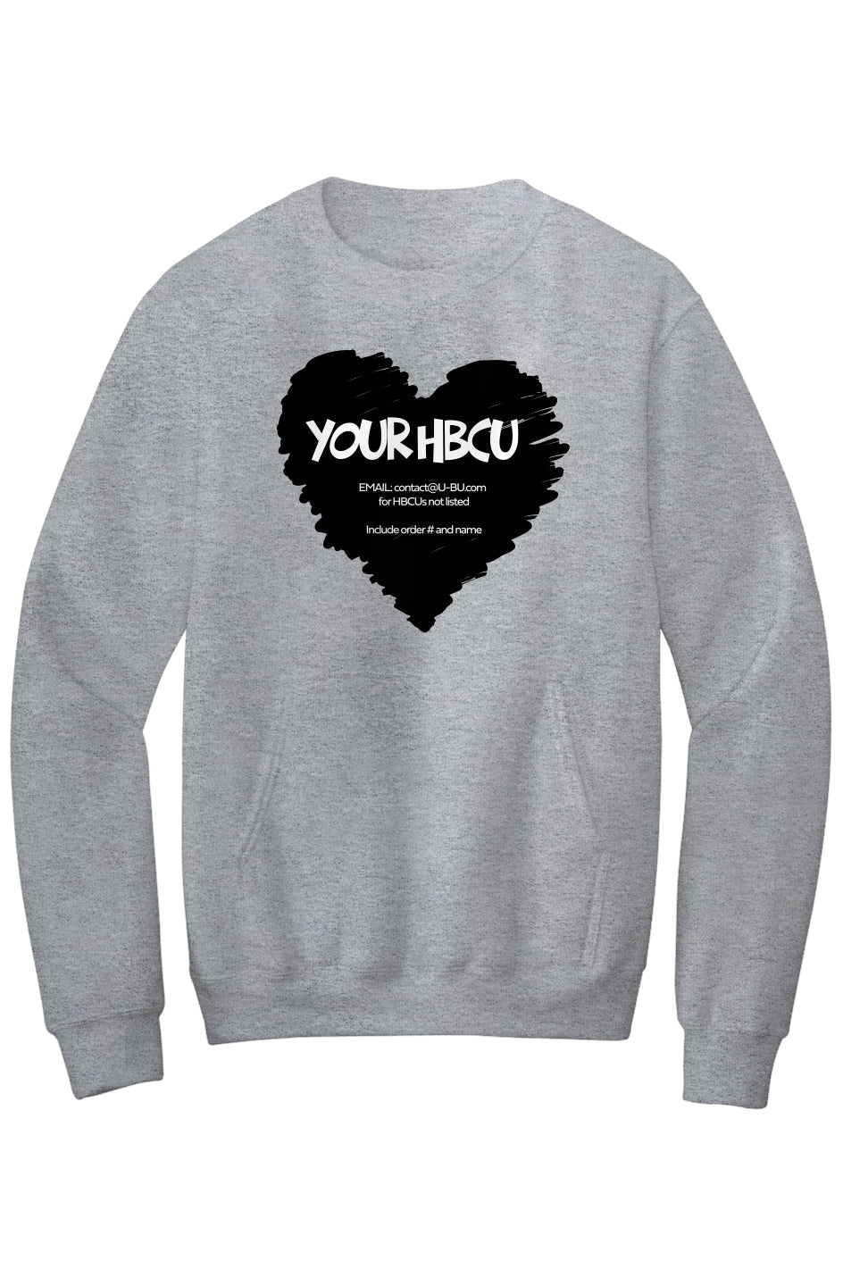 Name Your HBCU LOVE Fleece Crewneck with Kangaroo Pocket