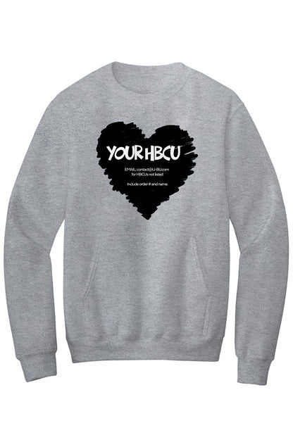 Name Your HBCU LOVE Fleece Crewneck with Kangaroo Pocket