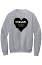 Name Your HBCU LOVE Fleece Crewneck with Kangaroo Pocket