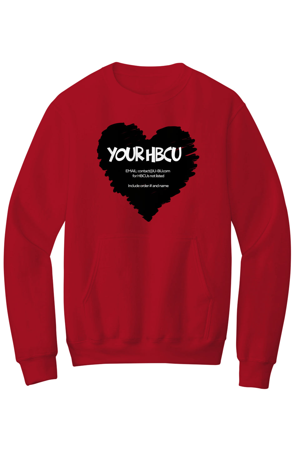 Name Your HBCU LOVE Fleece Crewneck with Kangaroo Pocket