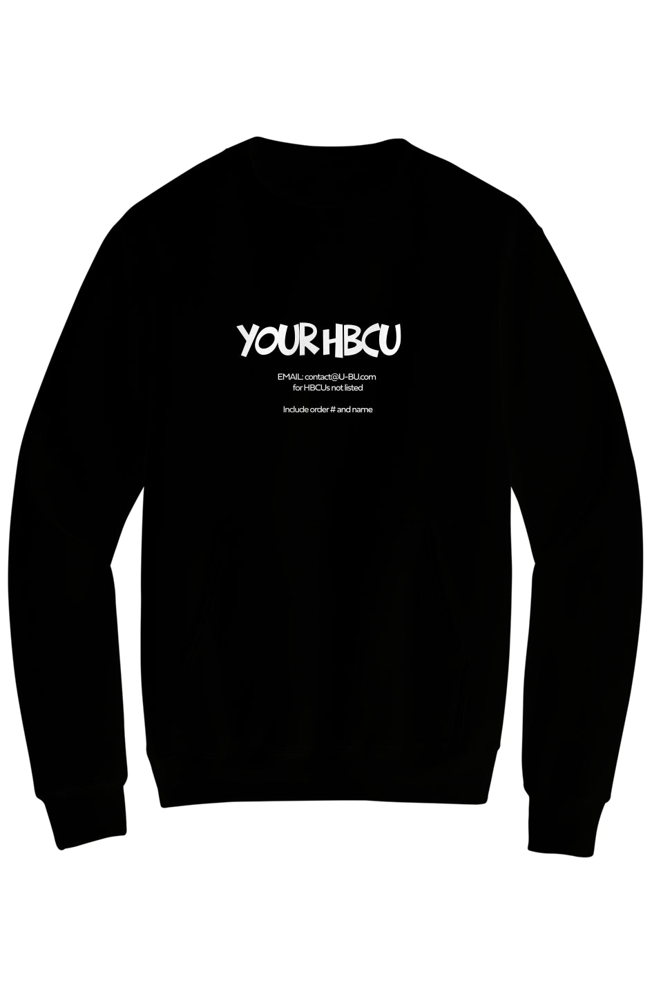 Name Your HBCU LOVE Fleece Crewneck with Kangaroo Pocket