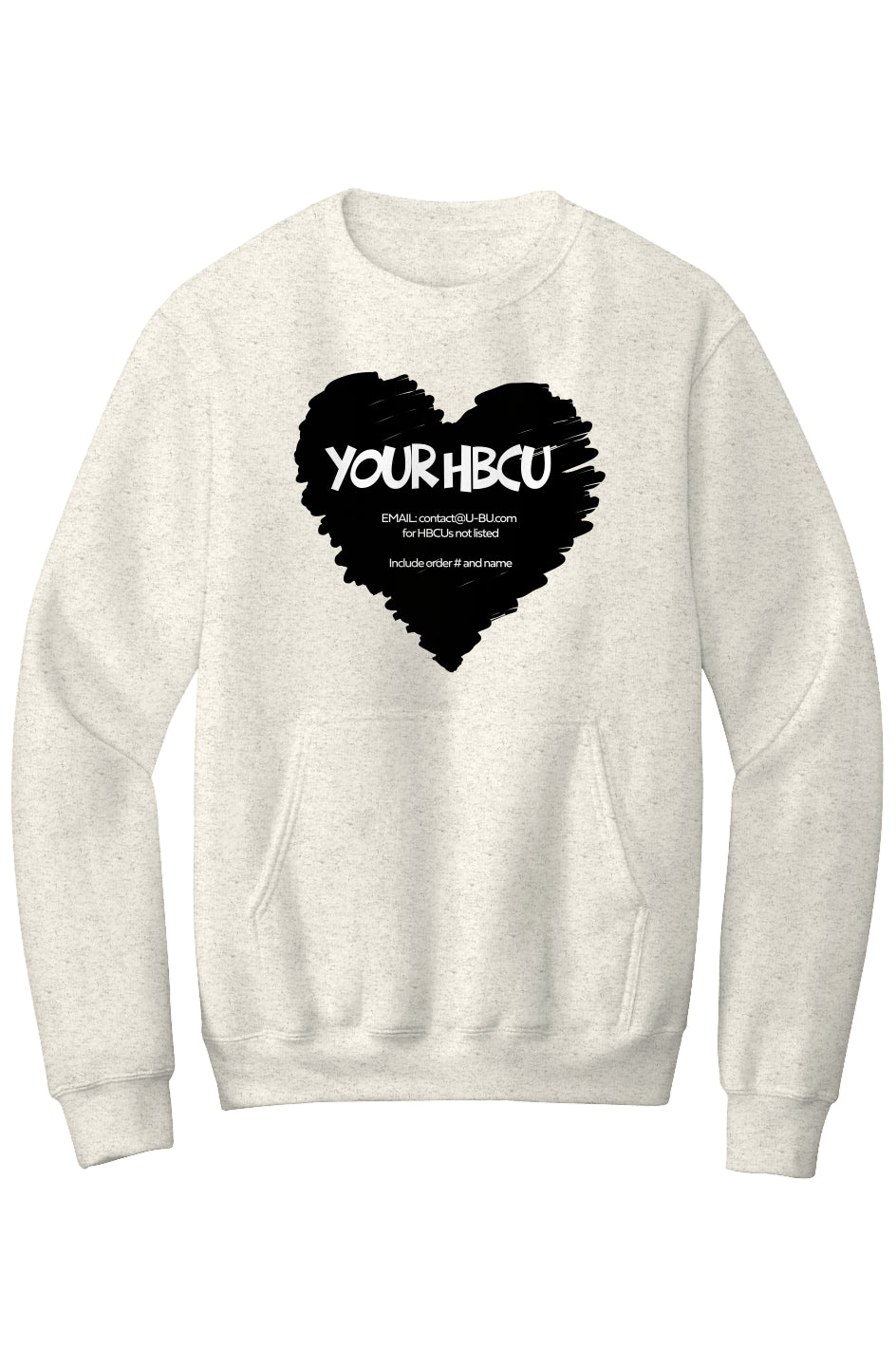 Name Your HBCU LOVE Fleece Crewneck with Kangaroo Pocket