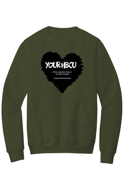 Name Your HBCU LOVE Fleece Crewneck with Kangaroo Pocket