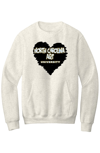 NCAT LOVE Fleece Crewneck with Kangaroo Pocket