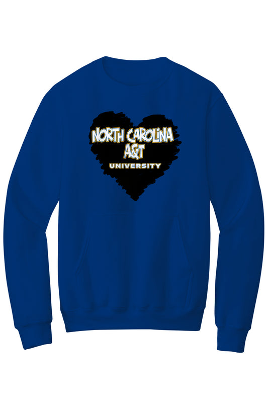 NCAT LOVE Fleece Crewneck with Kangaroo Pocket