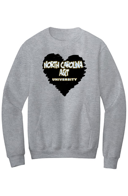 NCAT LOVE Fleece Crewneck with Kangaroo Pocket