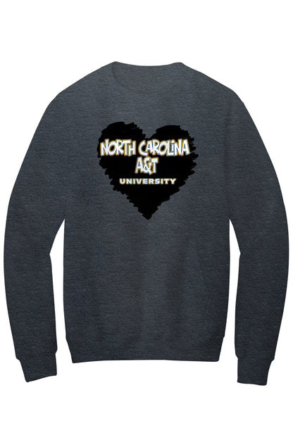 NCAT LOVE Fleece Crewneck with Kangaroo Pocket