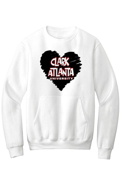Clark Atlanta LOVE Fleece Crewneck with Kangaroo Pocket