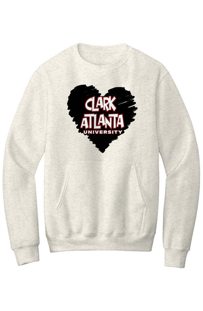 Clark Atlanta LOVE Fleece Crewneck with Kangaroo Pocket