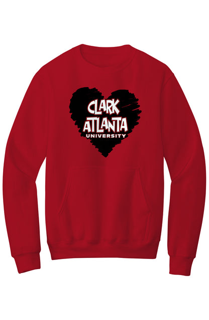 Clark Atlanta LOVE Fleece Crewneck with Kangaroo Pocket