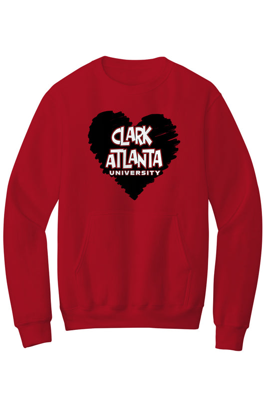 Clark Atlanta LOVE Fleece Crewneck with Kangaroo Pocket