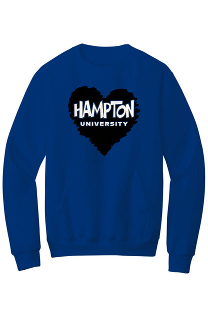 Hampton LOVE Fleece Crewneck with Kangaroo Pocket