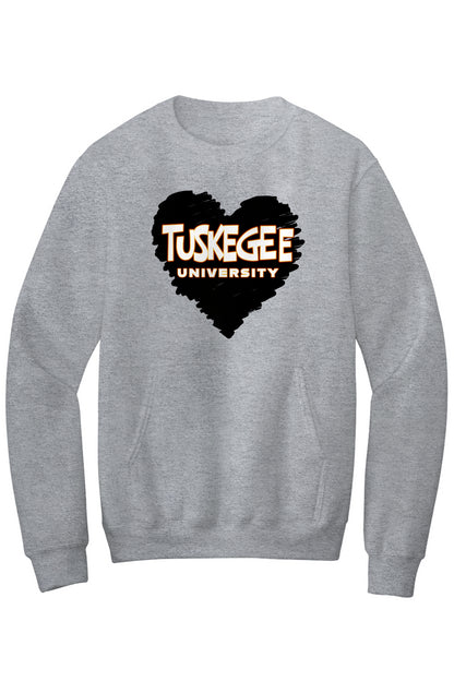 Tuskegee LOVE Fleece Crewneck with Kangaroo Pocket