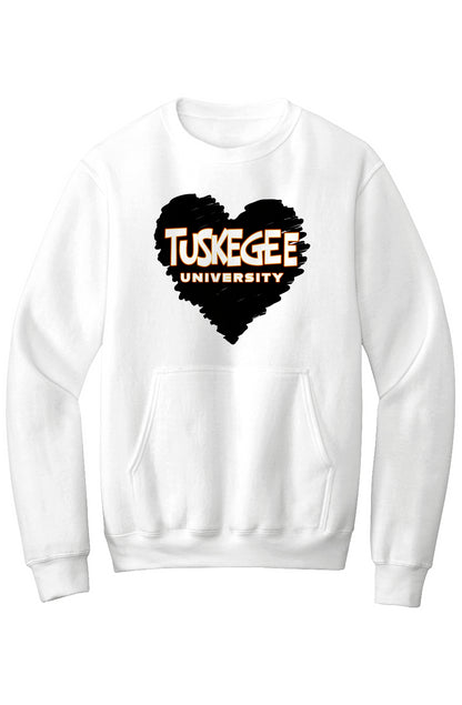 Tuskegee LOVE Fleece Crewneck with Kangaroo Pocket