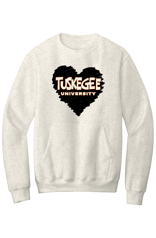 Tuskegee LOVE Fleece Crewneck with Kangaroo Pocket