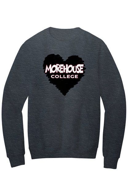 Morehouse LOVE Fleece Crewneck with Kangaroo Pocket
