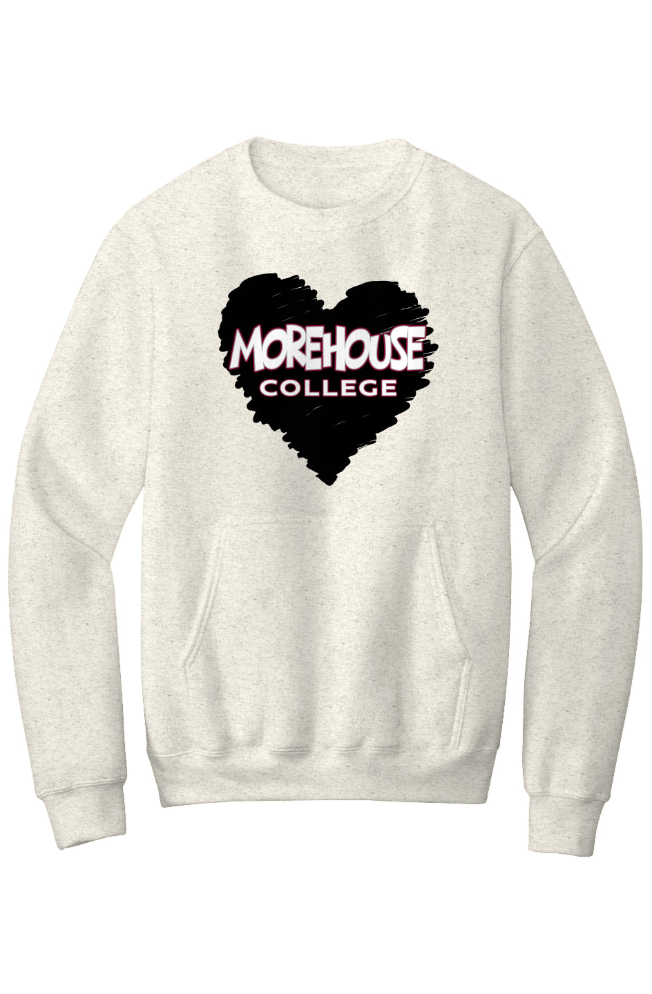 Morehouse LOVE Fleece Crewneck with Kangaroo Pocket