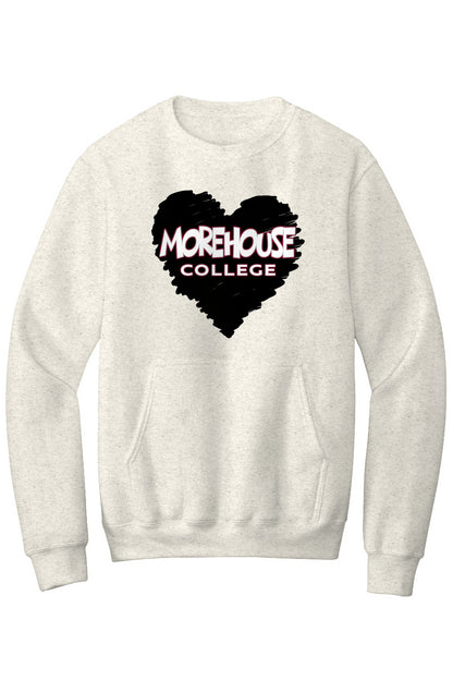 Morehouse LOVE Fleece Crewneck with Kangaroo Pocket