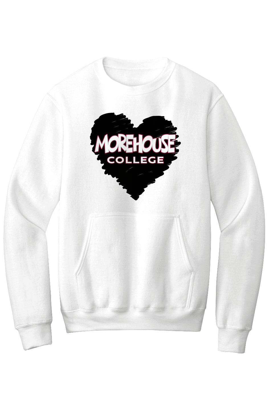 Morehouse LOVE Fleece Crewneck with Kangaroo Pocket