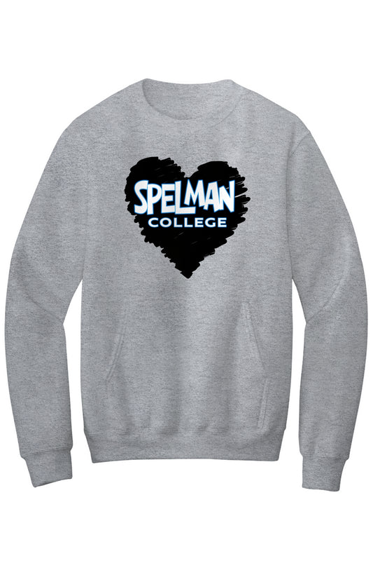 Spelman LOVE Fleece Crewneck with Kangaroo Pocket