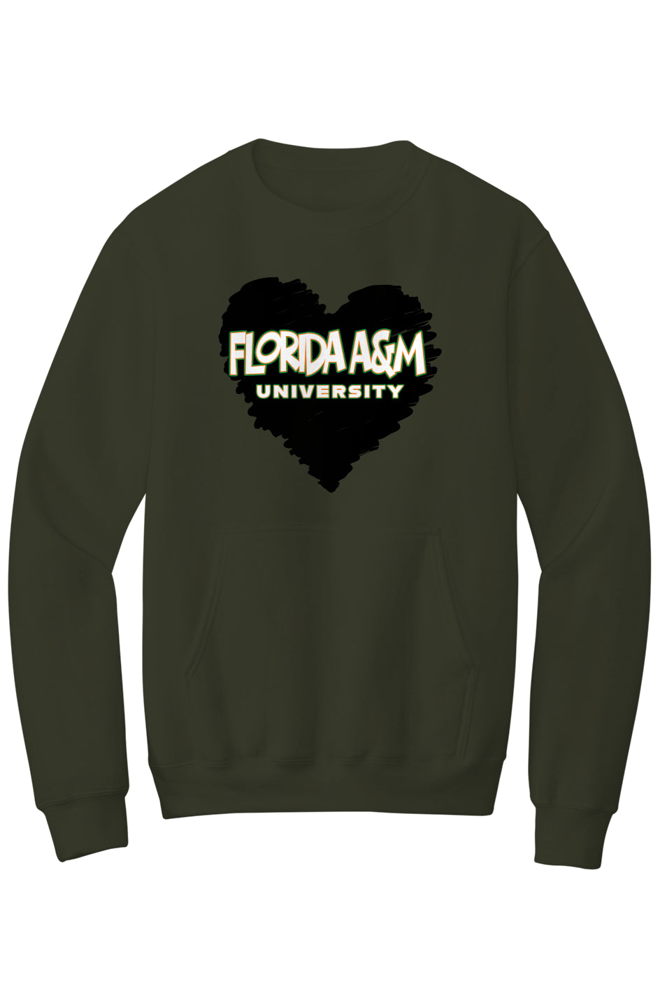 FAMU LOVE Fleece Crewneck with Kangaroo Pocket
