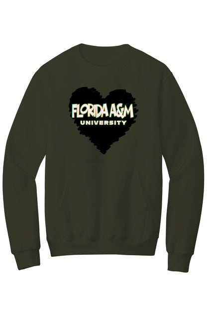 FAMU LOVE Fleece Crewneck with Kangaroo Pocket