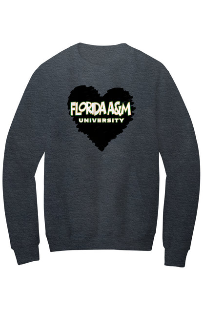 FAMU LOVE Fleece Crewneck with Kangaroo Pocket