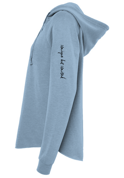 Stay Woke WORD Womens V-neck Lightweight  Hoodie