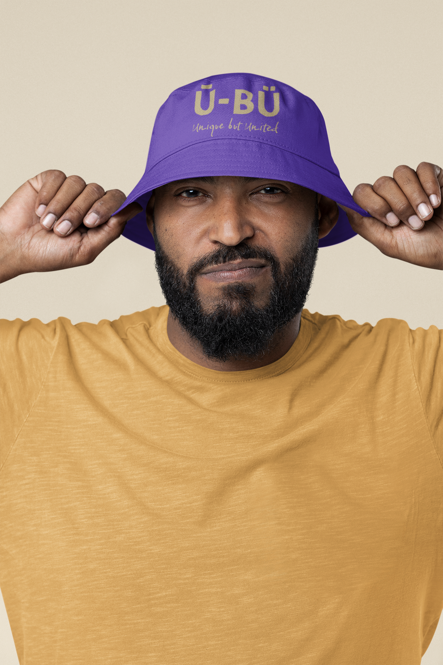 1911 & Ū-BÜ Reversible Bucket Hat - Gold on Purple