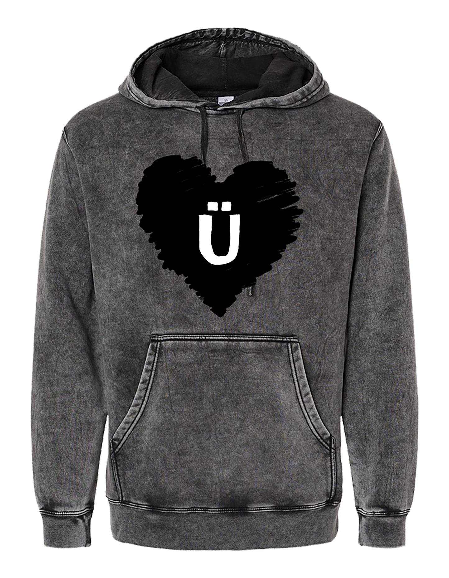 Love Ü Mineral Wash Hooded Sweatshirt