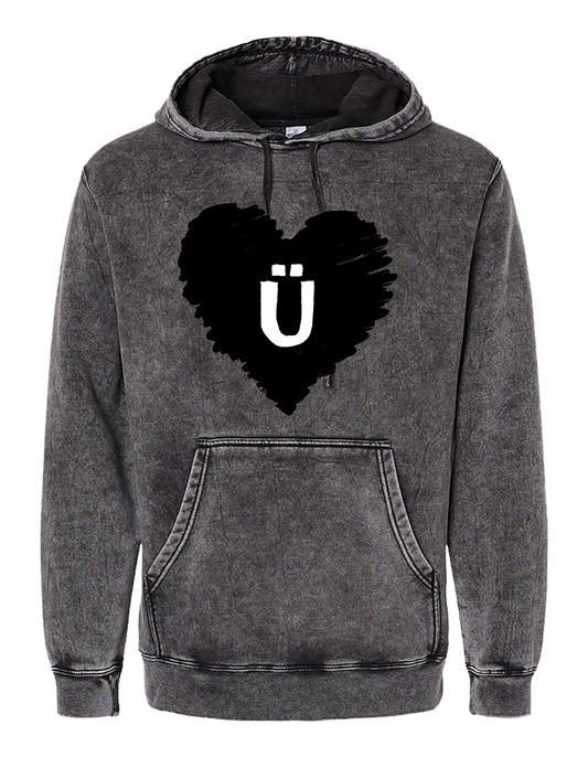 Love Ü Mineral Wash Hooded Sweatshirt