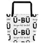 Ū-BÜ All-Over Pattern Print Large Tote - Black on White