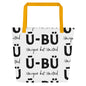 Ū-BÜ All-Over Pattern Print Large Tote - Black on White