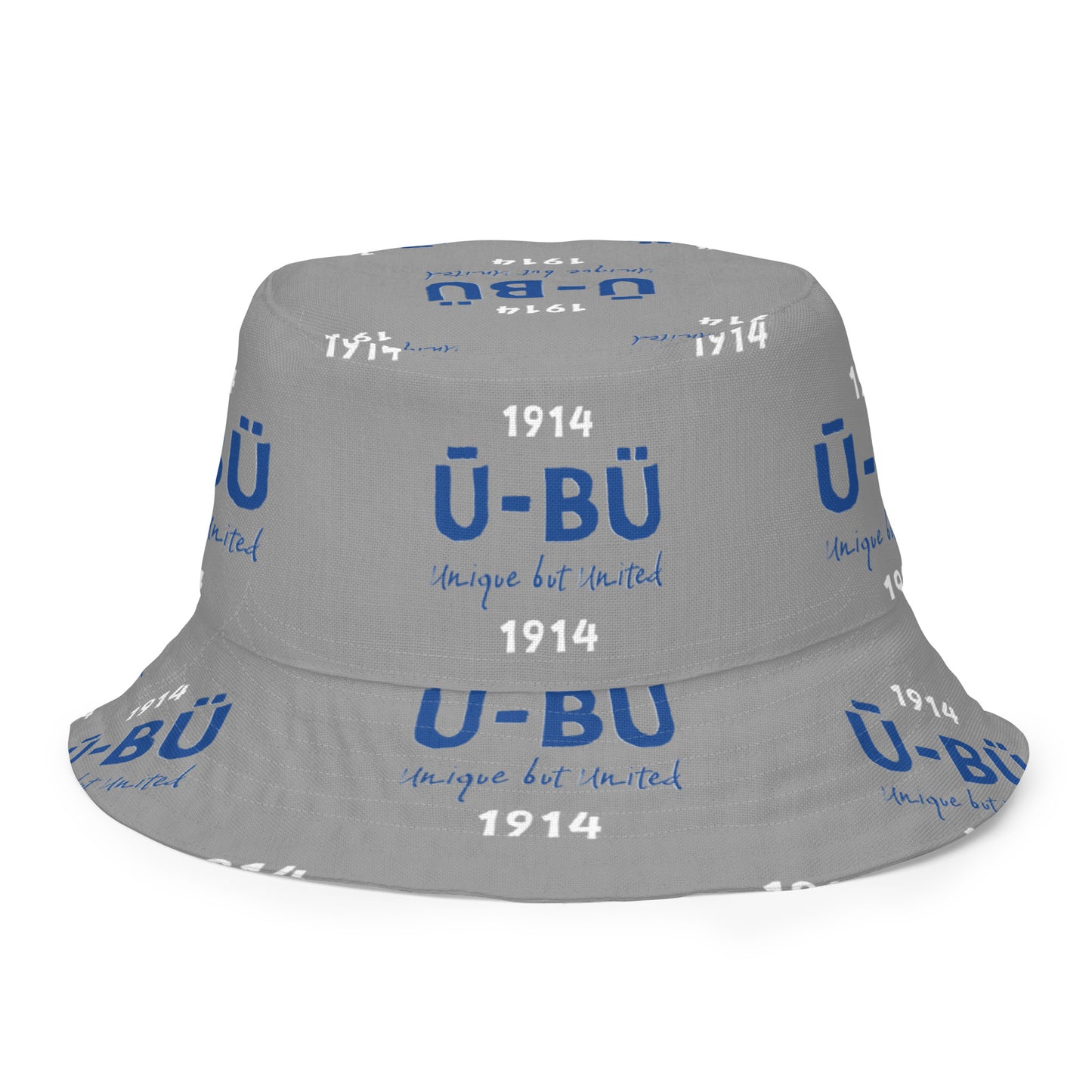 1914 & Ū-BÜ Reversible Bucket Hat - Blue on Grey