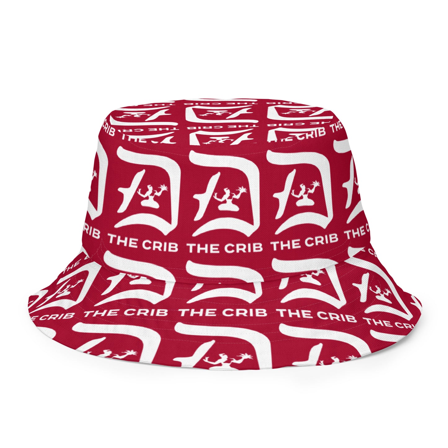 The Crib Reversible Bucket Hat - White on Red