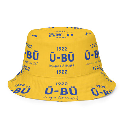 1922 & Ū-BÜ Reversible Bucket Hat - Blue on Gold