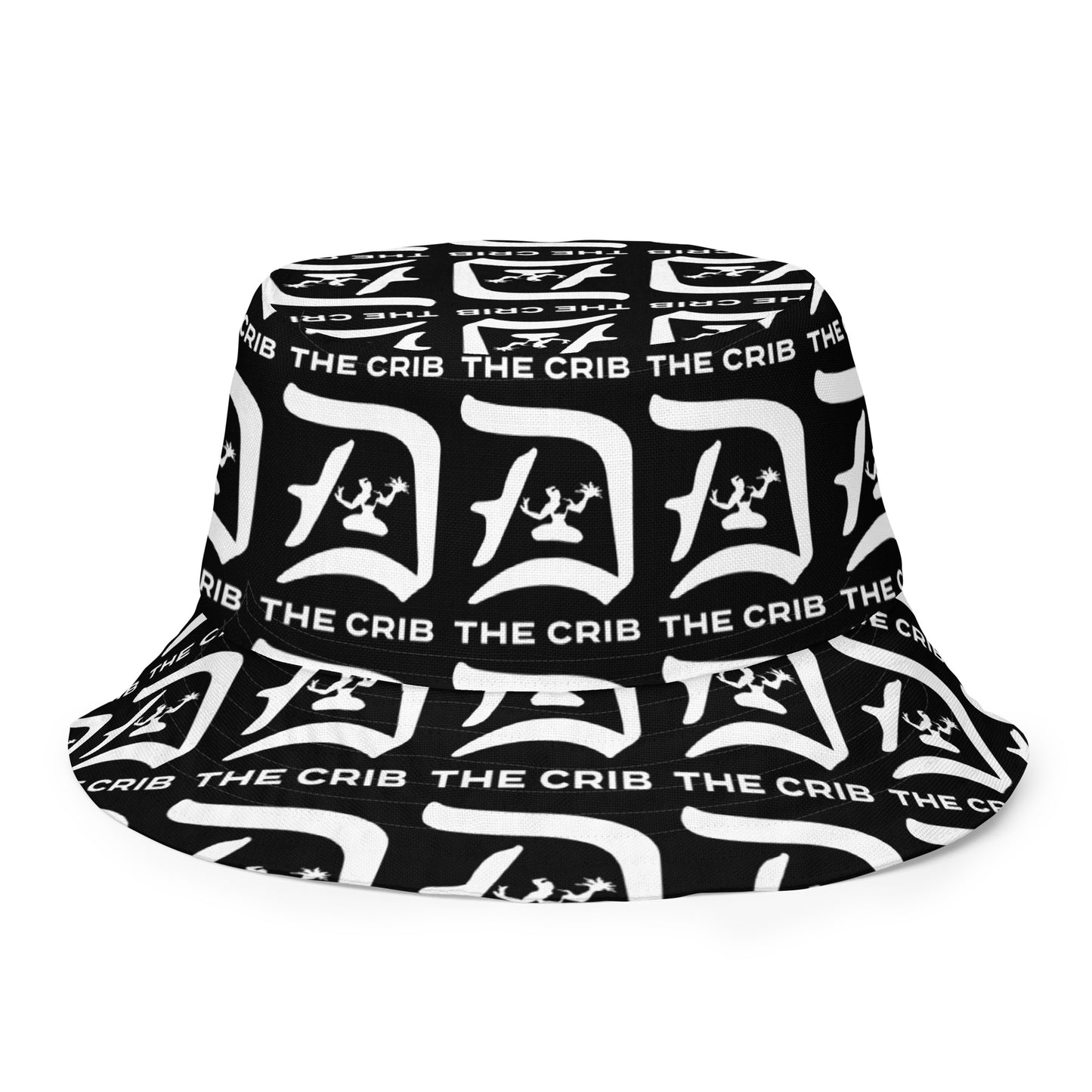 The Crib Reversible Bucket Hat - White on Black