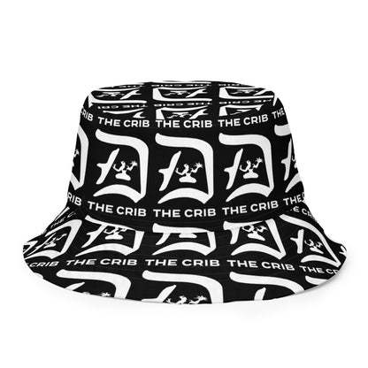 The Crib Reversible Bucket Hat - White on Black