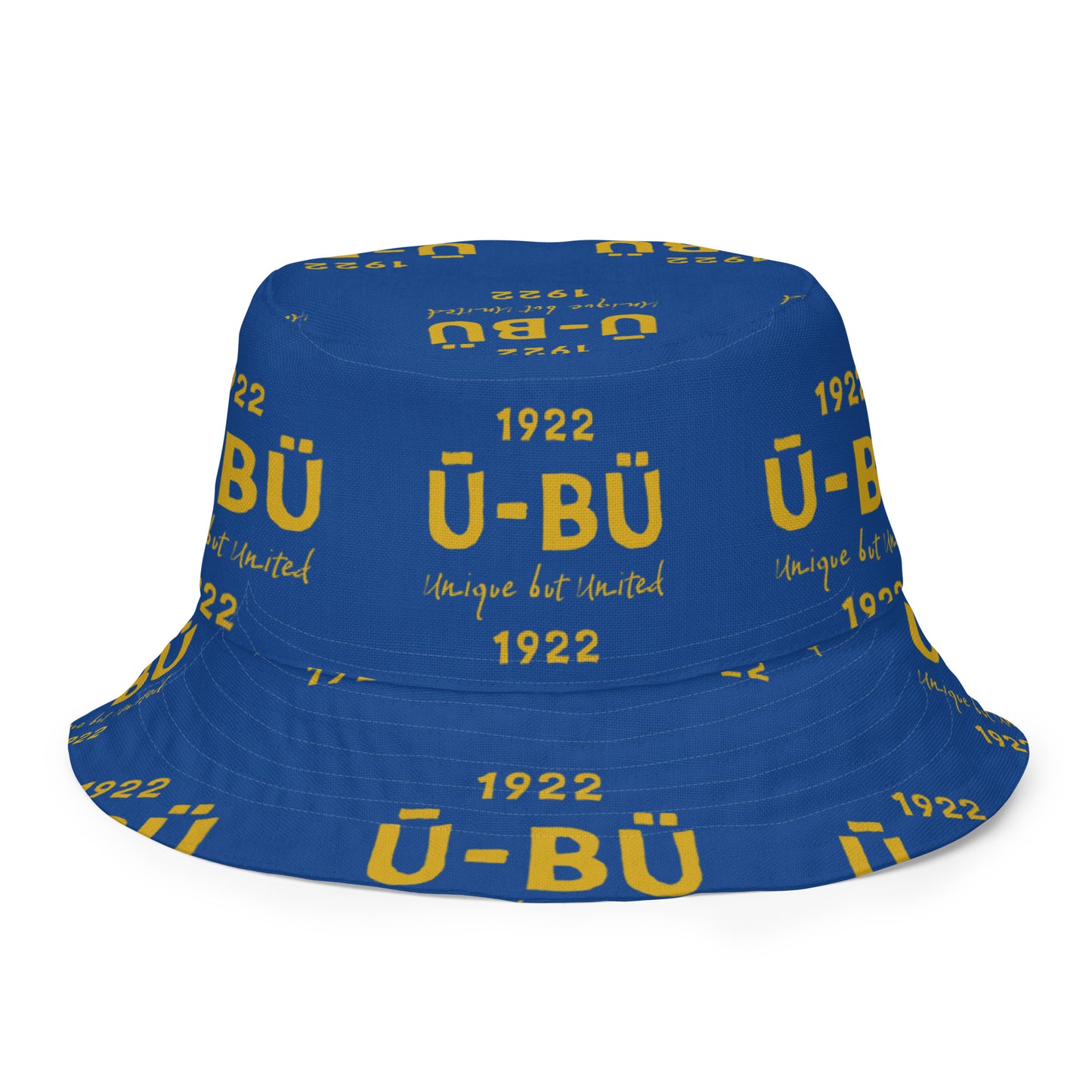 1922 & Ū-BÜ Reversible Bucket Hat - Gold on Blue