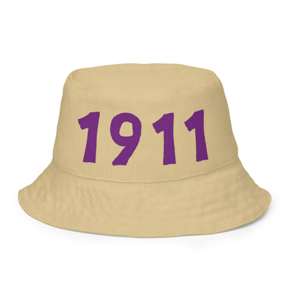 1911 & Ū-BÜ Reversible Bucket Hat - Purple on Gold