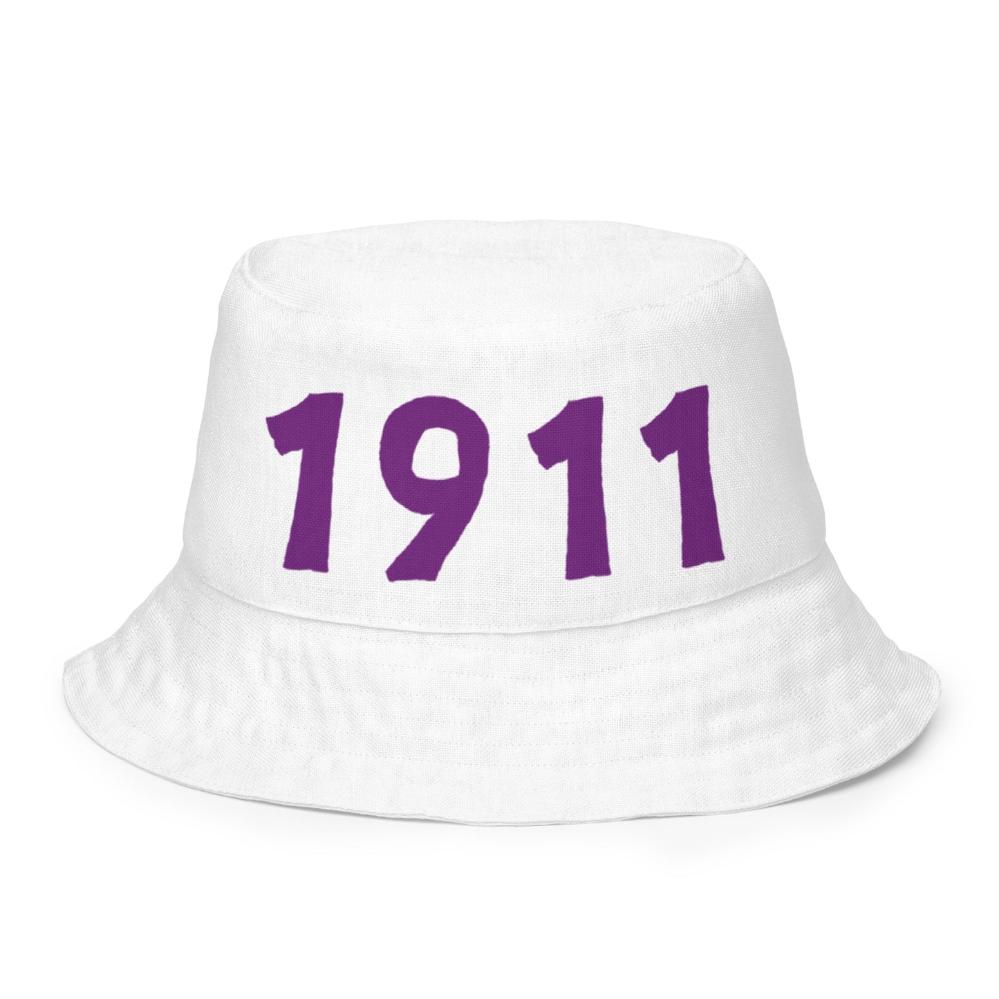 1911 & Ū-BÜ Reversible Bucket Hat - Purple on White