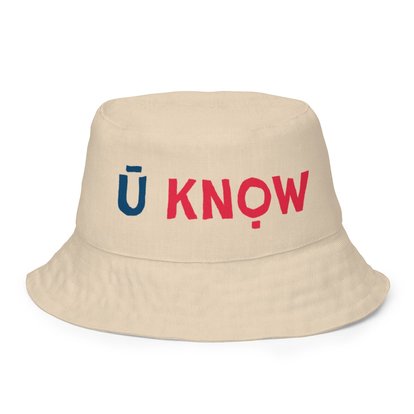 HU - BU Reversible Bucket Hat - Blue + Red on Champagne