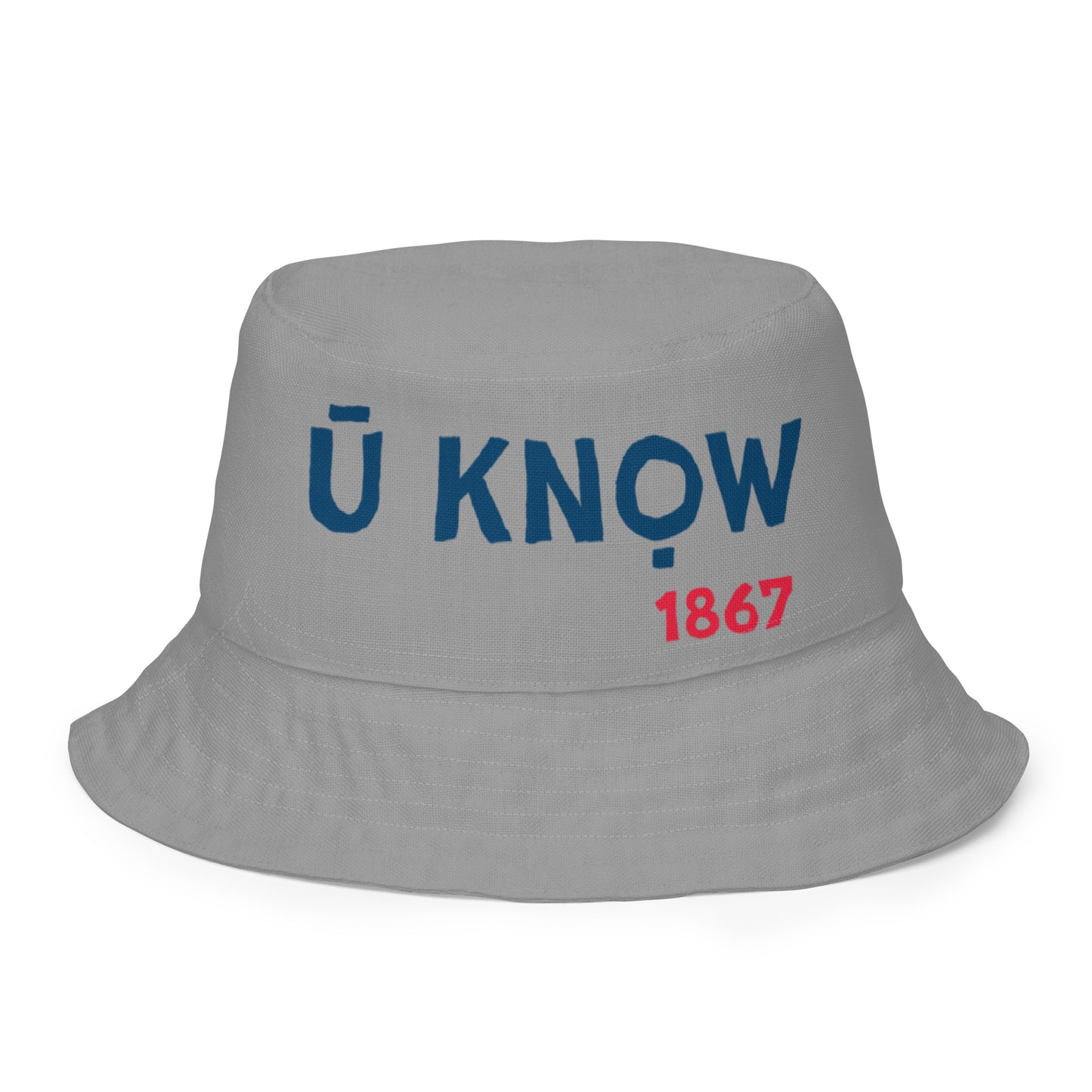 HU - BU Reversible Bucket Hat -  Blue + Red on Grey