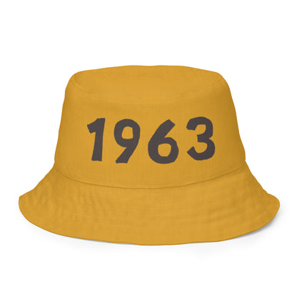 1963 & Ū-BÜ Reversible Bucket Hat - Brown on Gold