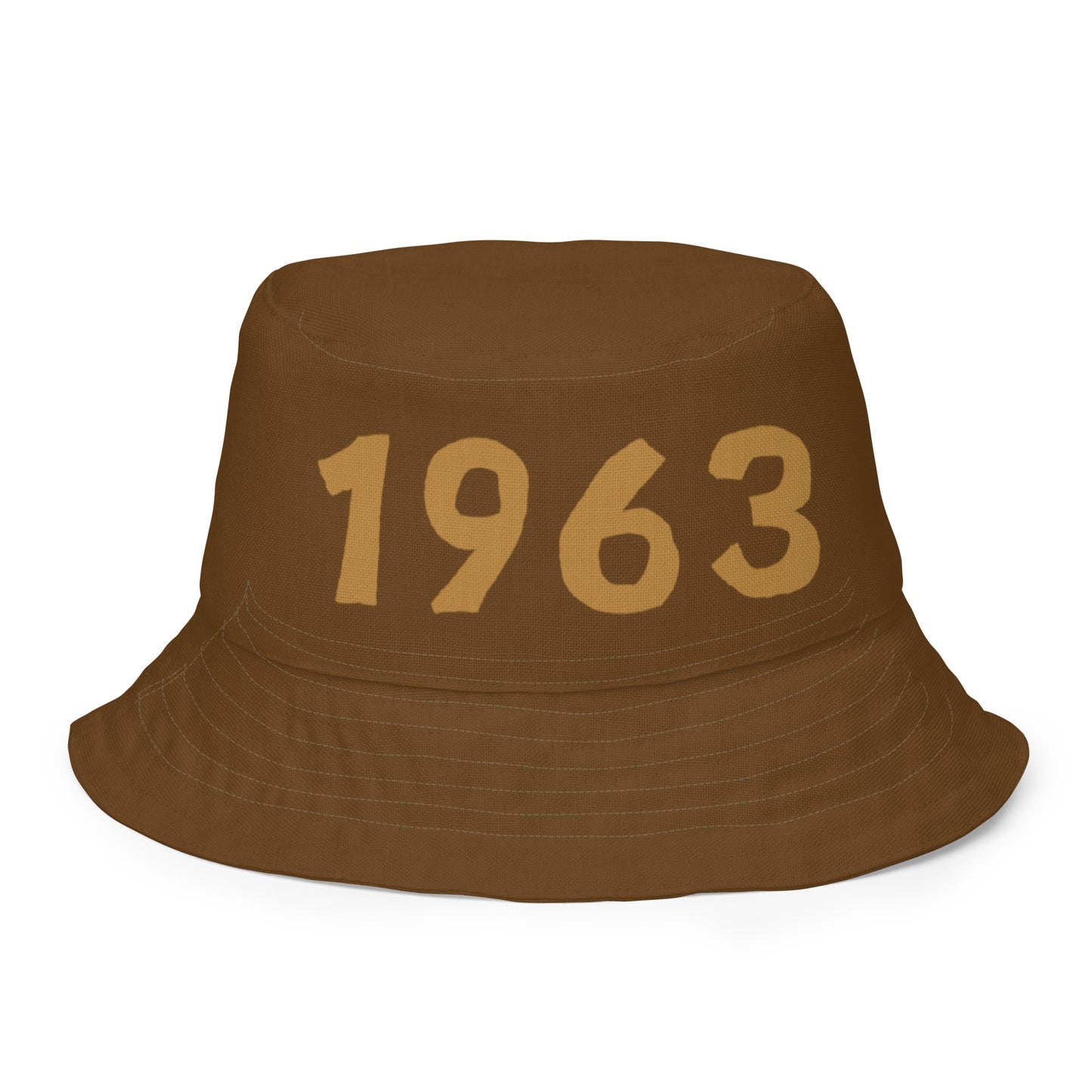 1963 & Ū-BÜ Reversible Bucket Hat - Gold on Brown