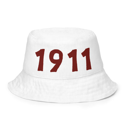 1911 & Ū-BÜ Reversible Bucket Hat - Red on White