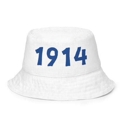 1914 & Ū-BÜ Reversible Bucket Hat - Blue on White