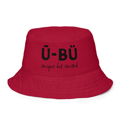 The Crib Reversible Bucket Hat - Black on Red