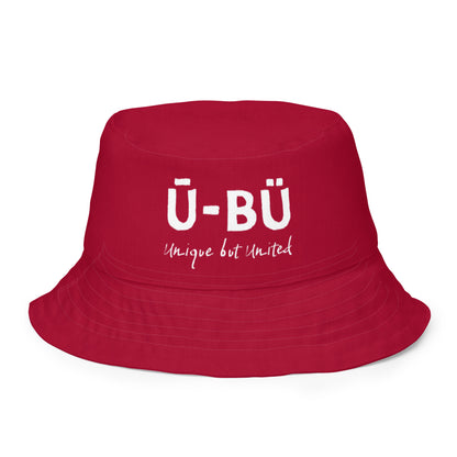 The Crib Reversible Bucket Hat - White on Red