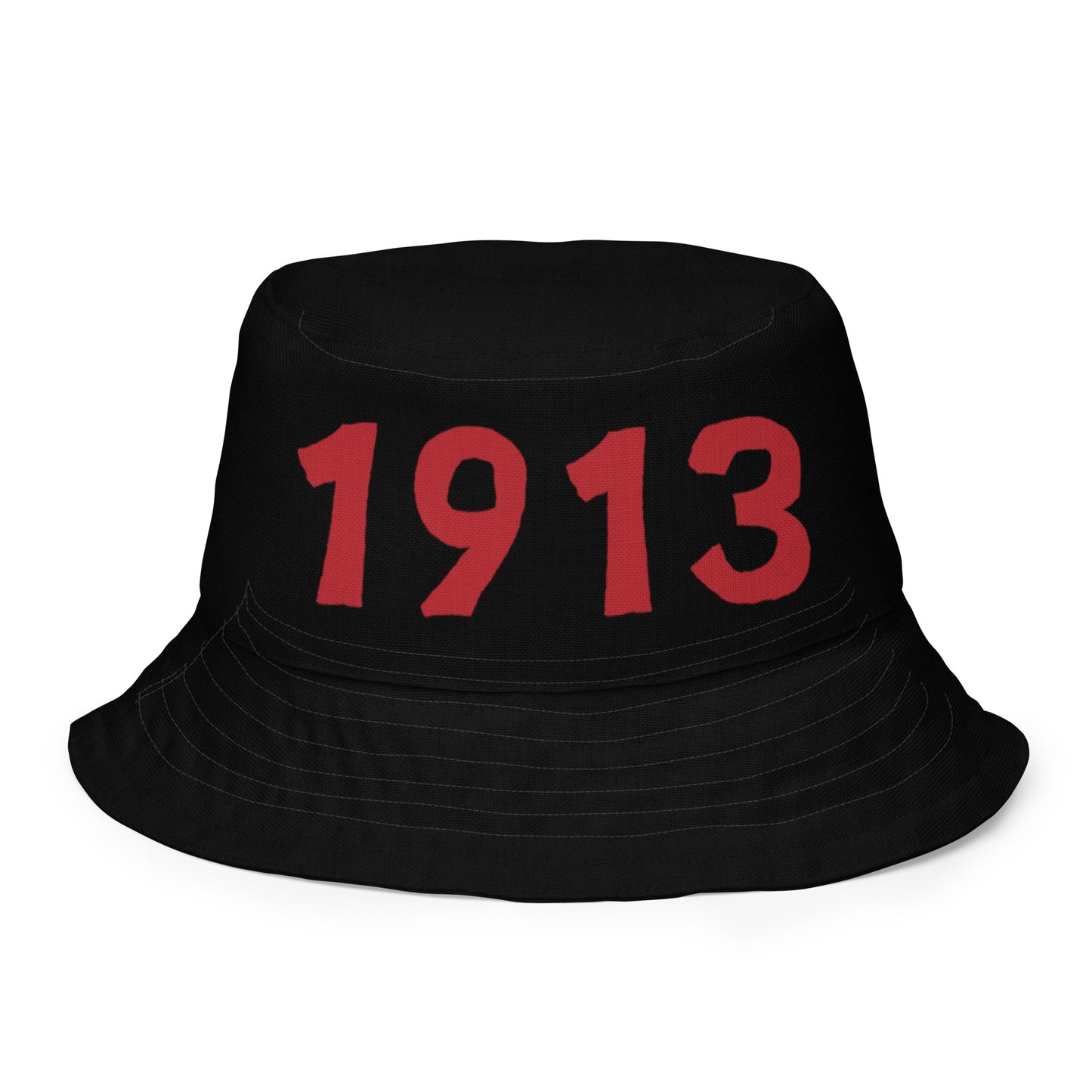 1913 & Ū-BÜ Reversible Bucket Hat - Red on Black